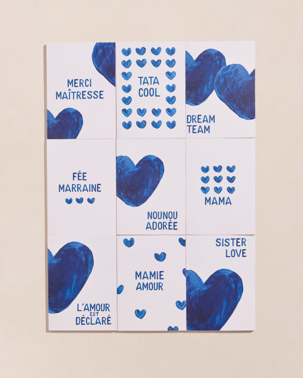 Le Carnet Merci Maîtresse - Cœurs Bleus