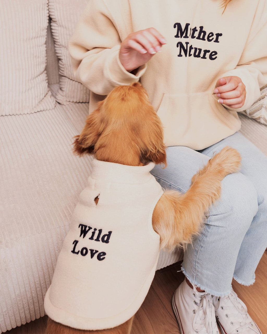 La Veste Pour Chien Wild Love En Polaire Recyclée - Latte