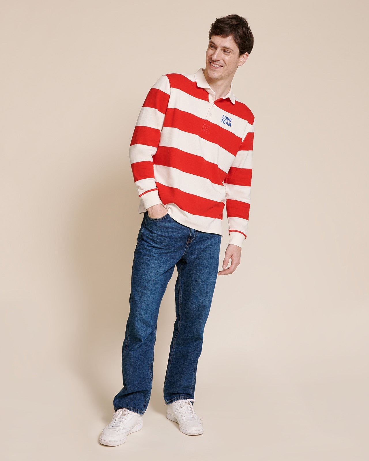 Le Polo Love Team Unisexe En Coton Bio - Rouge