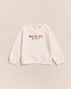 Le Sweat Brodé Brother Love En Coton Bio - Crème