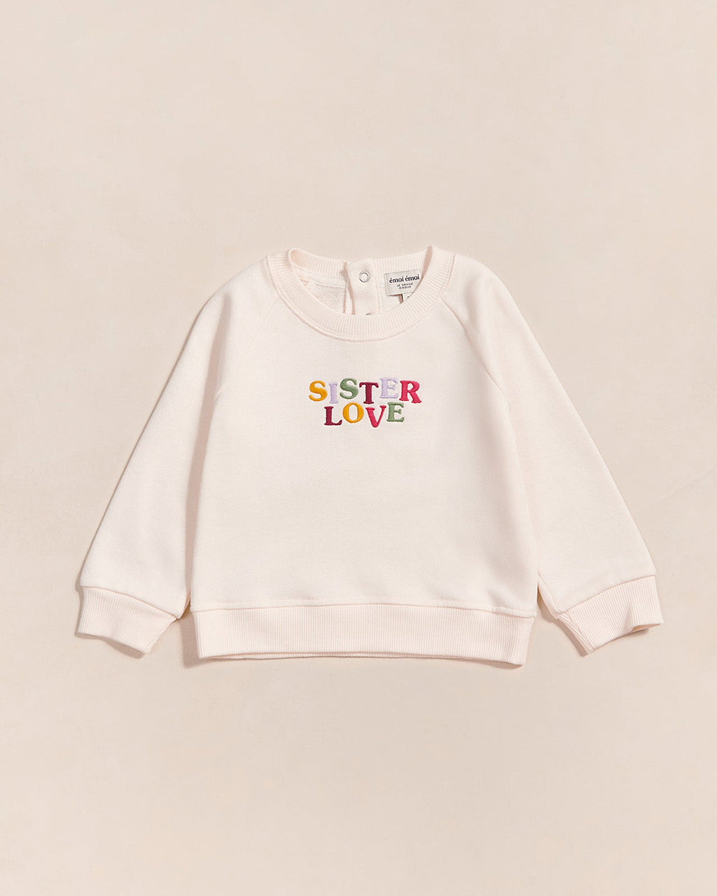 Le Sweat Brodé Sister Love En Coton Bio - Crème