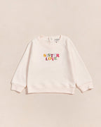 Le Sweat Brodé Sister Love En Coton Bio - Crème