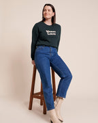 Le Sweat Maman Louve En Coton Bio - Charbon