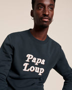 Le Sweat Papa Loup En Coton Bio - Charbon