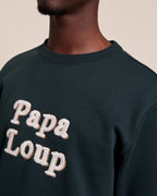 Le Sweat Papa Loup En Coton Bio - Charbon