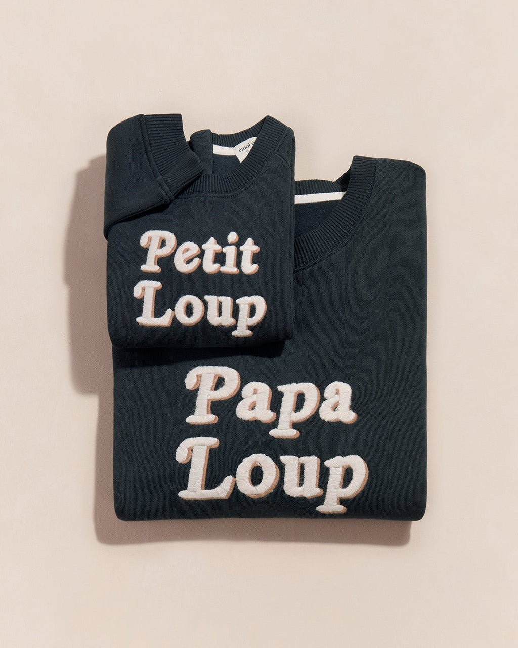 Le Sweat Papa Loup En Coton Bio - Charbon