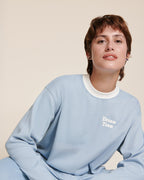 Le Haut De Pyjama Dream Team Femme En Coton Bio Nid D'Abeille - Bleu