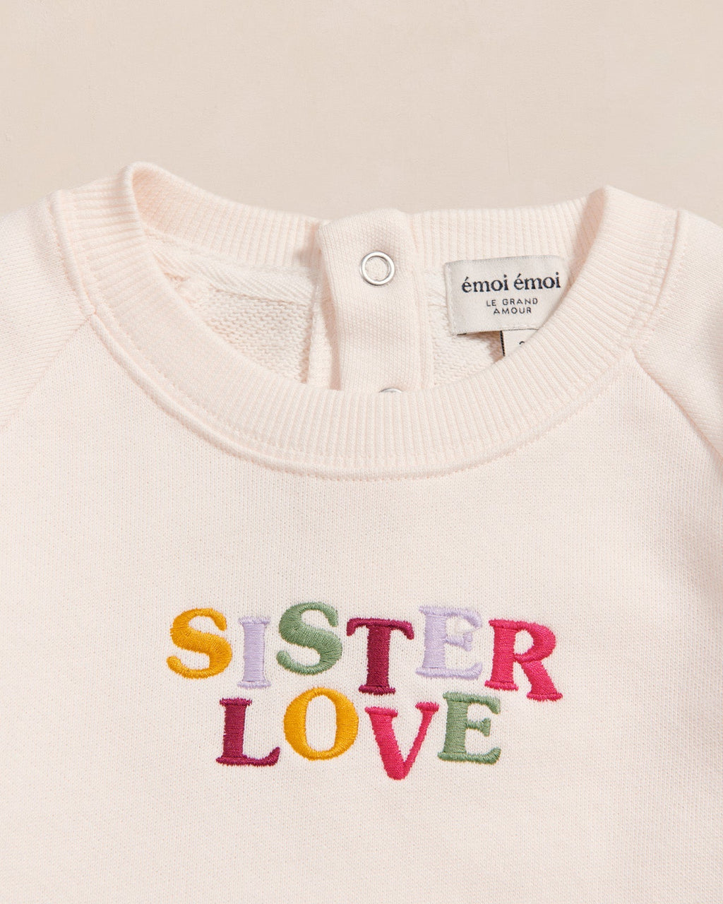 Le Sweat Brodé Sister Love En Coton Bio - Crème