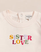 Le Sweat Brodé Sister Love En Coton Bio - Crème