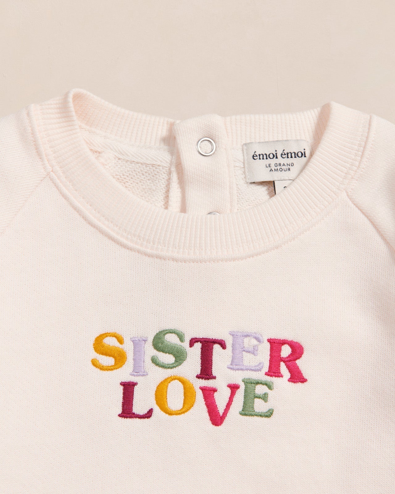 Le Sweat Brodé Sister Love En Coton Bio - Crème