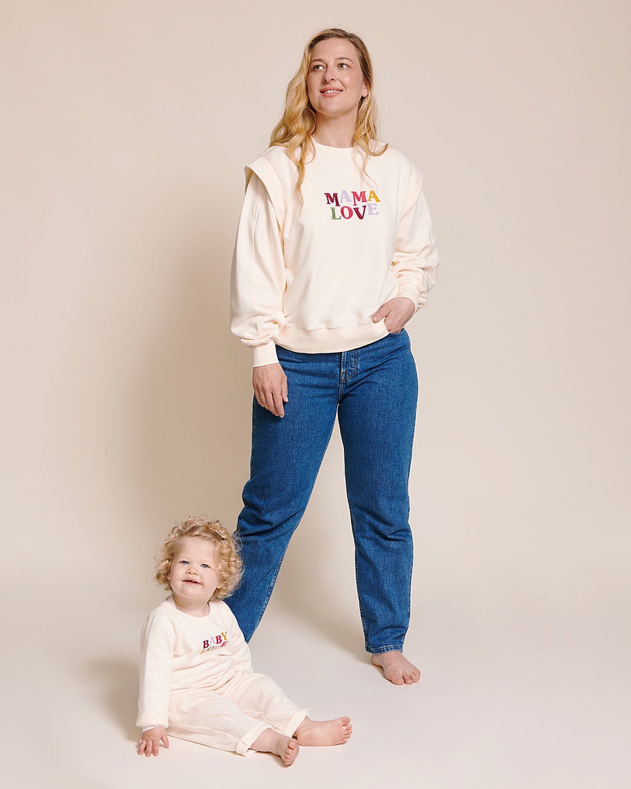 Le Sweat Club Mama Love En Coton Bio - Crème