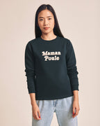 Le Sweat Maman Poule En Coton Bio - Charbon