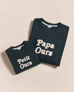 Le Sweat Papa Ours En Coton Bio - Charbon