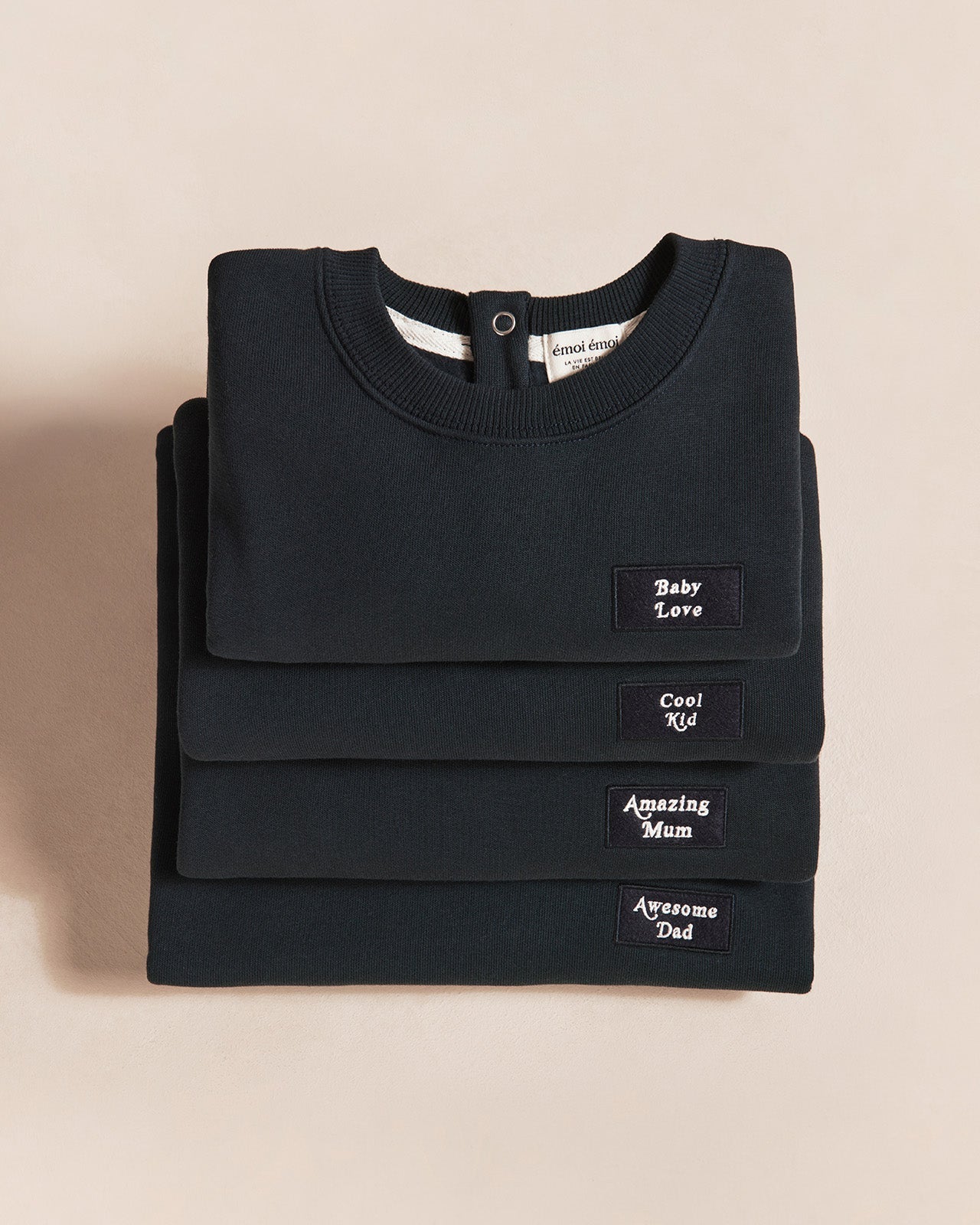 Le Sweat Mini Patch Amazing Mum En Coton Bio - Charbon