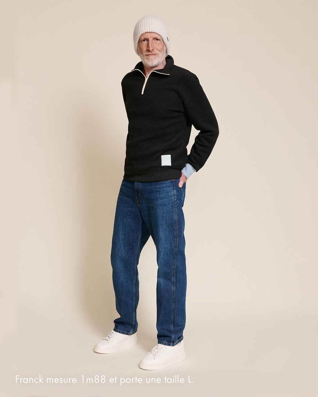 Le Sweat Stanny En Polaire Recyclée Et Col Zippé - Gris