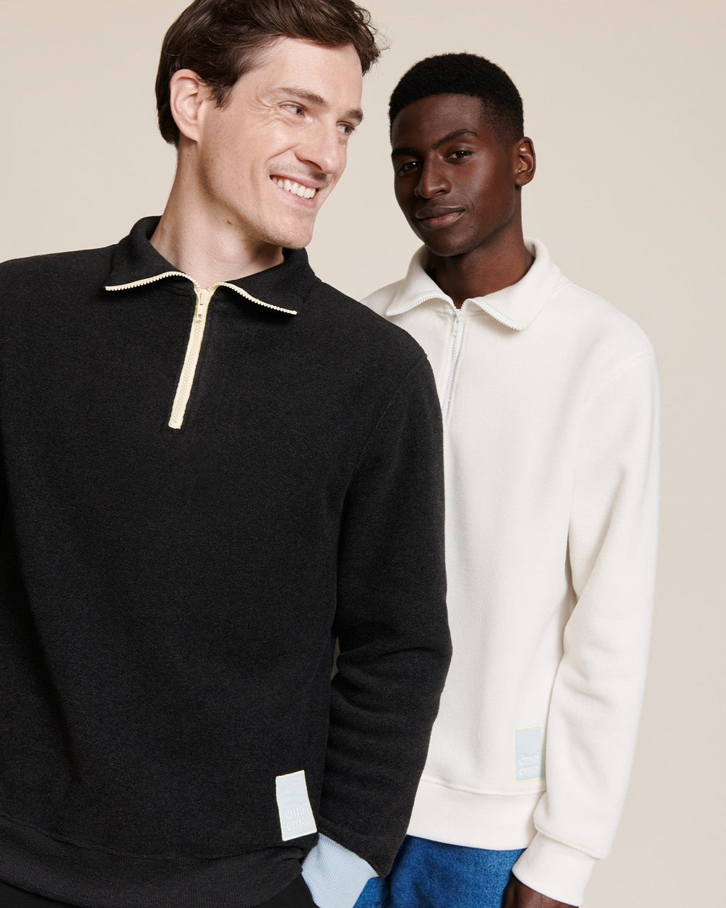 Le Sweat Stanny En Polaire Recyclée Et Col Zippé - Blanc