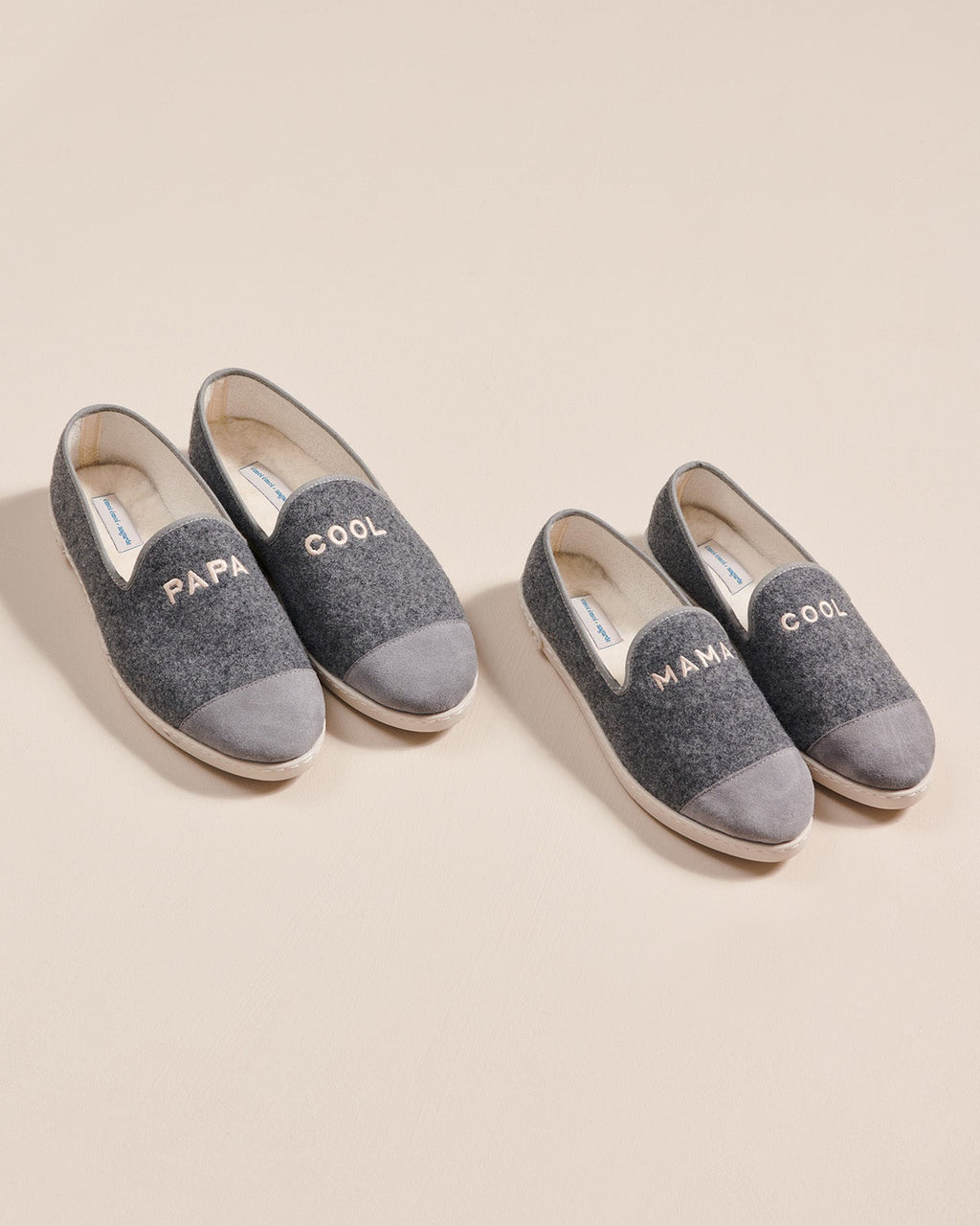 Les Chaussons Papa Cool Gris - Angarde X Émoi Émoi