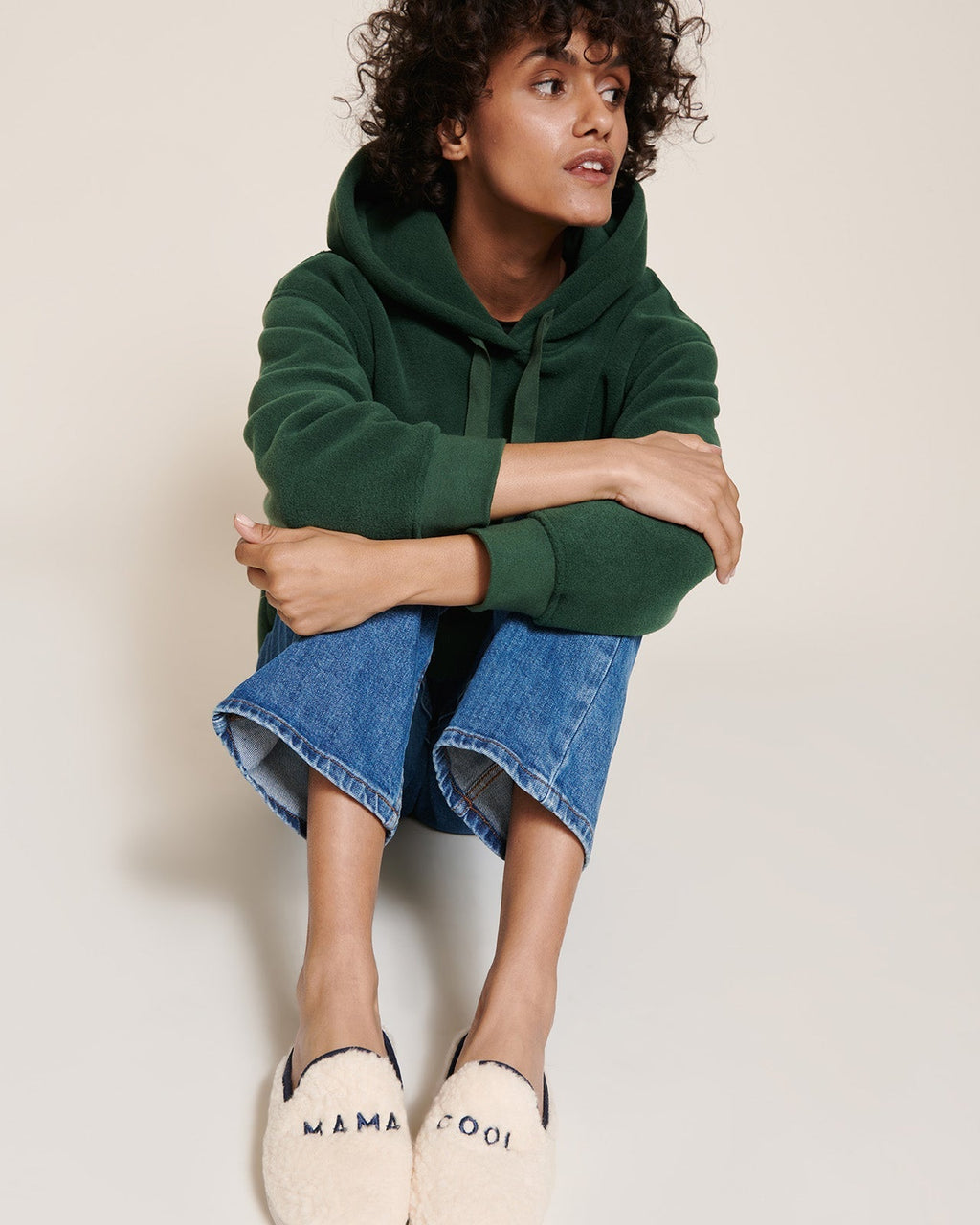 Les Chaussons Mama Cool En Laine Bouclette - Angarde X Émoi Émoi