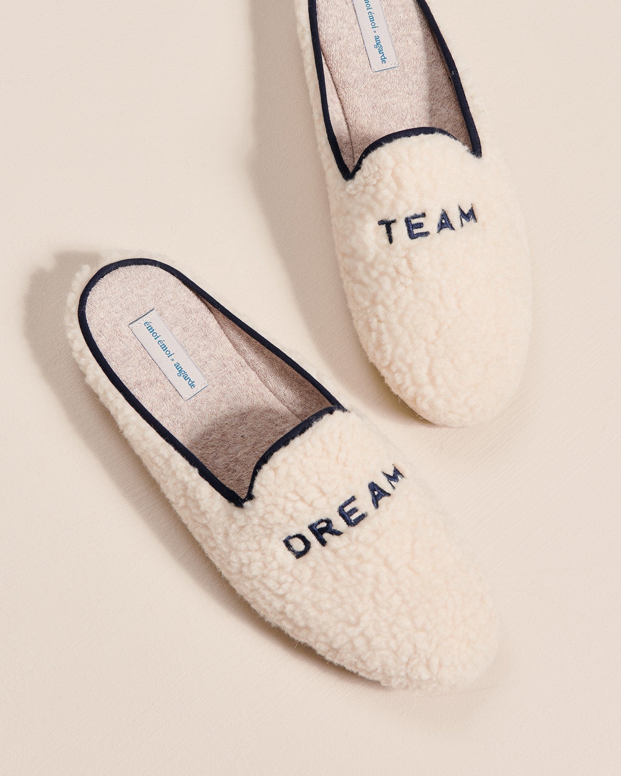 Les Chaussons Dream Team Homme En Laine Bouclette - Angarde X Émoi Émoi