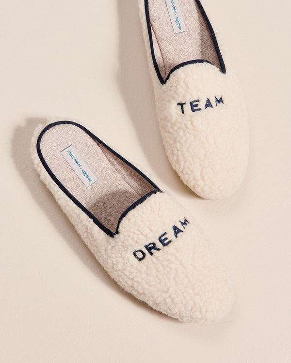 Les Chaussons Dream Team Homme En Laine Bouclette - Angarde X Émoi Émoi