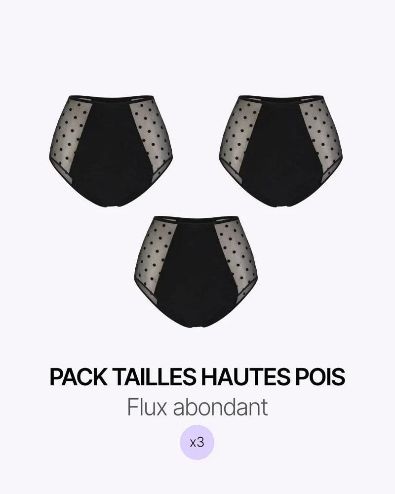 Pack Menstruel Trio Tailles Hautes Tulle