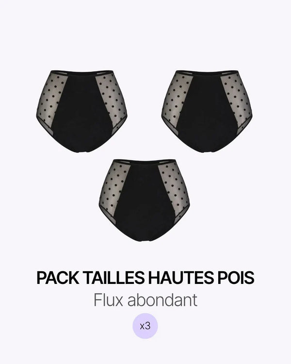 Pack Menstruel Trio Tailles Hautes Tulle