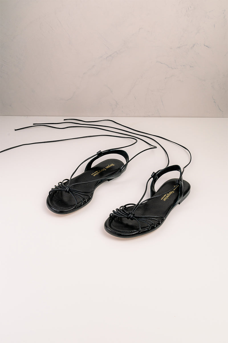 Sandales Plates Iris - Negro