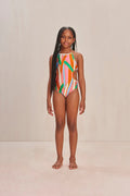Maillot Une Pièce Eve - Vintage Stripe Print