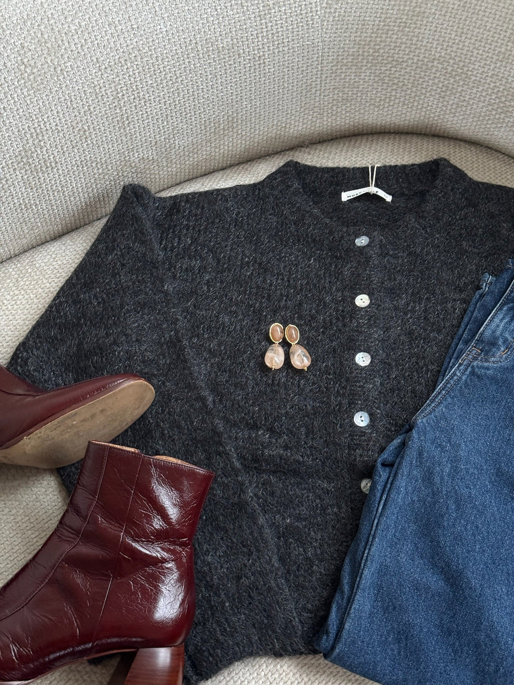 Cardigan Garance Gris Anthracite