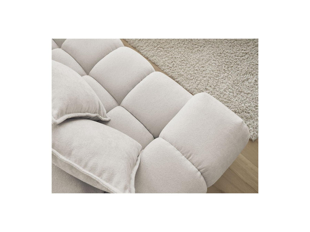 Everest - Canapé D'Angle Fixe - Tissu Texturé - Angle Droit - 10 Coussins