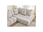 Everest - Canapé D'Angle Fixe - Tissu Texturé - Angle Droit - 10 Coussins