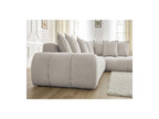 Everest - Canapé D'Angle Fixe - Tissu Texturé - Angle Droit - 10 Coussins