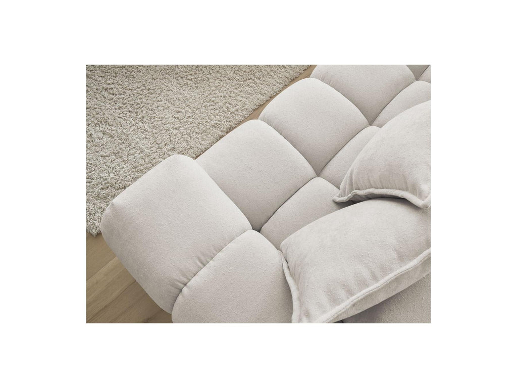 Everest - Canapé D'Angle Fixe - Tissu Texturé - Angle Gauche - 10 Coussins