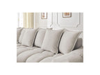 Everest - Canapé D'Angle Fixe - Tissu Texturé - Angle Gauche - 10 Coussins