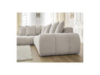 Everest - Canapé D'Angle Fixe - Tissu Texturé - Angle Gauche - 10 Coussins