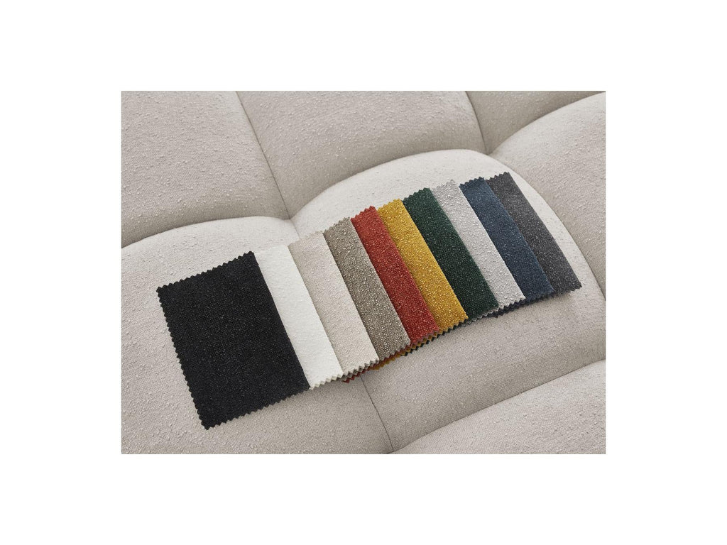 Everest - Canapé D'Angle Fixe - Tissu Texturé - Angle Gauche - 10 Coussins