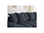 Everest - Canapé D'Angle Fixe - Tissu Texturé - Angle Droit - 10 Coussins