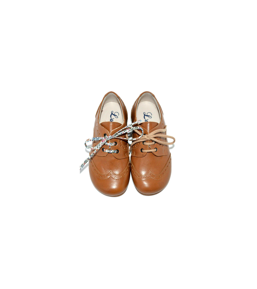 Chaussures Derbies Enfant À Lacets Gabriel Bout Golf - Cuir Camel - Mixte