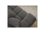 Everest - Canapé D'Angle Fixe - Tissu Texturé - Angle Droit - 10 Coussins