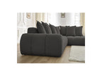 Everest - Canapé D'Angle Fixe - Tissu Texturé - Angle Droit - 10 Coussins