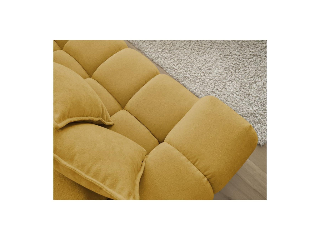 Everest - Canapé D'Angle Fixe - Tissu Texturé - Angle Droit - 10 Coussins