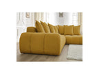 Everest - Canapé D'Angle Fixe - Tissu Texturé - Angle Droit - 10 Coussins