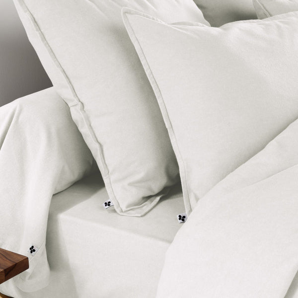 Candice - Taie De Traversin - Flanelle - Neige