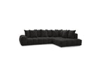 Everest - Canapé D'Angle Fixe - Tissu Texturé - Angle Droit - 10 Coussins
