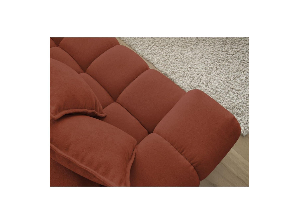 Everest - Canapé D'Angle Fixe - Tissu Texturé - Angle Droit - 10 Coussins