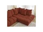 Everest - Canapé D'Angle Fixe - Tissu Texturé - Angle Droit - 10 Coussins