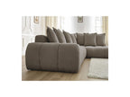 Everest - Canapé D'Angle Fixe - Tissu Texturé - Angle Droit - 10 Coussins
