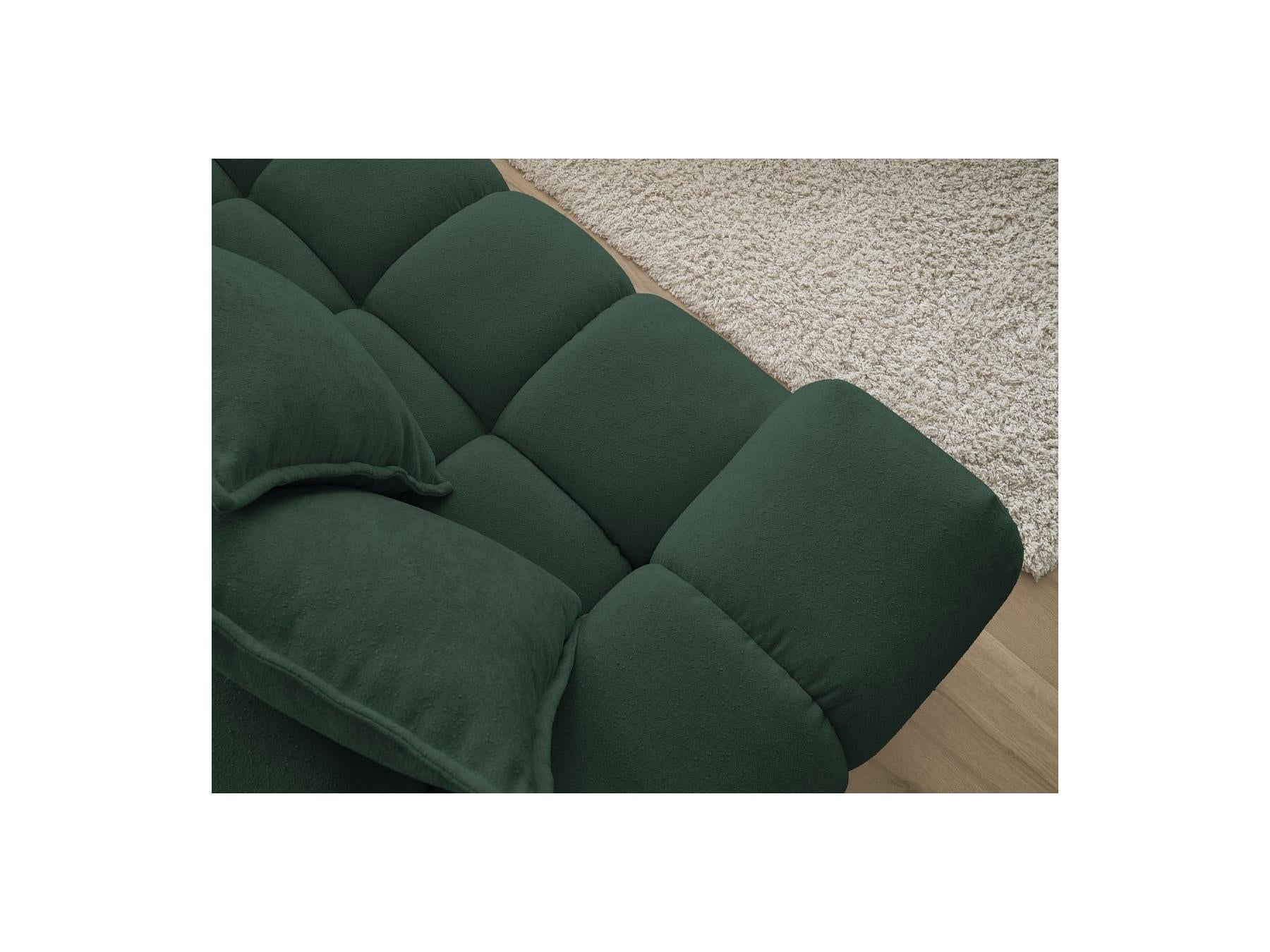 Everest - Canapé D'Angle Fixe - Tissu Texturé - Angle Droit - 10 Coussins