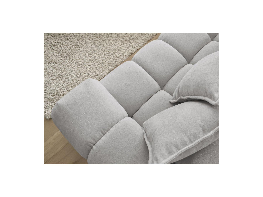 Everest - Canapé D'Angle Fixe - Tissu Texturé - Angle Gauche - 10 Coussins