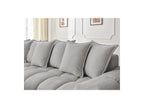 Everest - Canapé D'Angle Fixe - Tissu Texturé - Angle Gauche - 10 Coussins